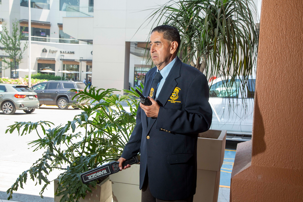 Guardia de seguridad en la entrada de un hotel - Imagen 1